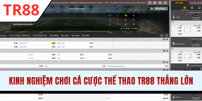 Mẹo dự đoán thể thao TR88 thắng lớn cho newbie